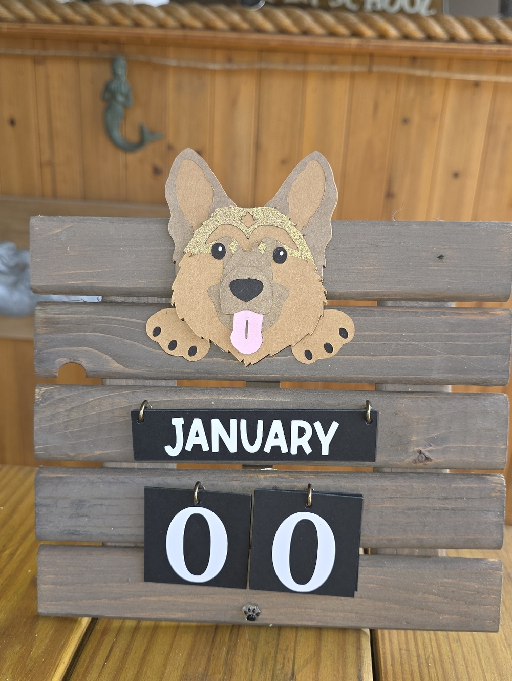 3D GERMAN SHEPARD Perpetual Calendar (Includes 50% Donation)